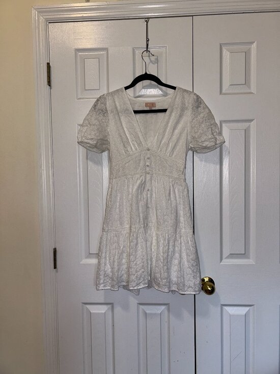 GOA Dresses & Skirts - White Summer Dress with Bell Sleeves